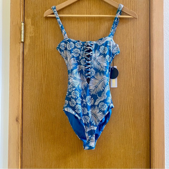 AMUSE SOCIETY • NEW! Cora One Piece Swimsuit - Caribbean Blue - Picture 8 of 16